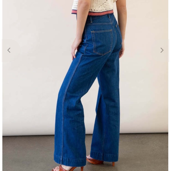 Re/Done NWT Denim Jeans Size 25 US
70s Wide Leg Pocket in True Rinse Blue - Picture 7 of 13